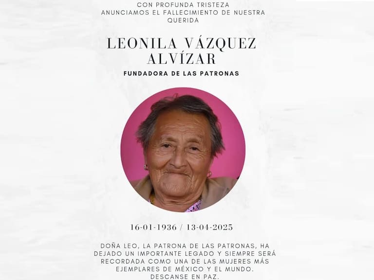Leonila Vázquez Alvízar, fundadora de "Las Patronas" y un comedor comunitario en apoyo a migrantes, falleció.
